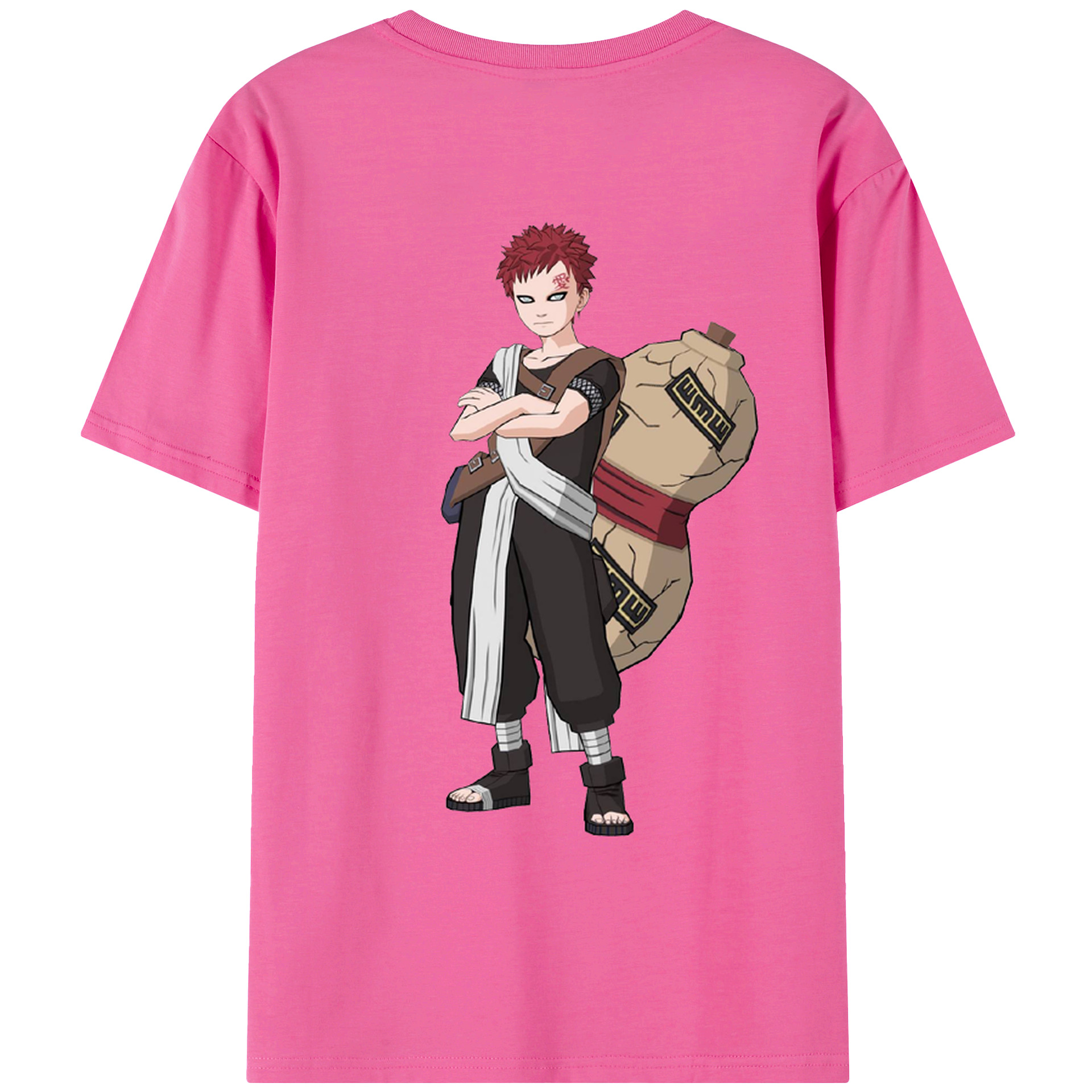 （画像用） NARUTO -ナルト- ガアラ Gaara レディース半袖Tシャツ(バックプリント)